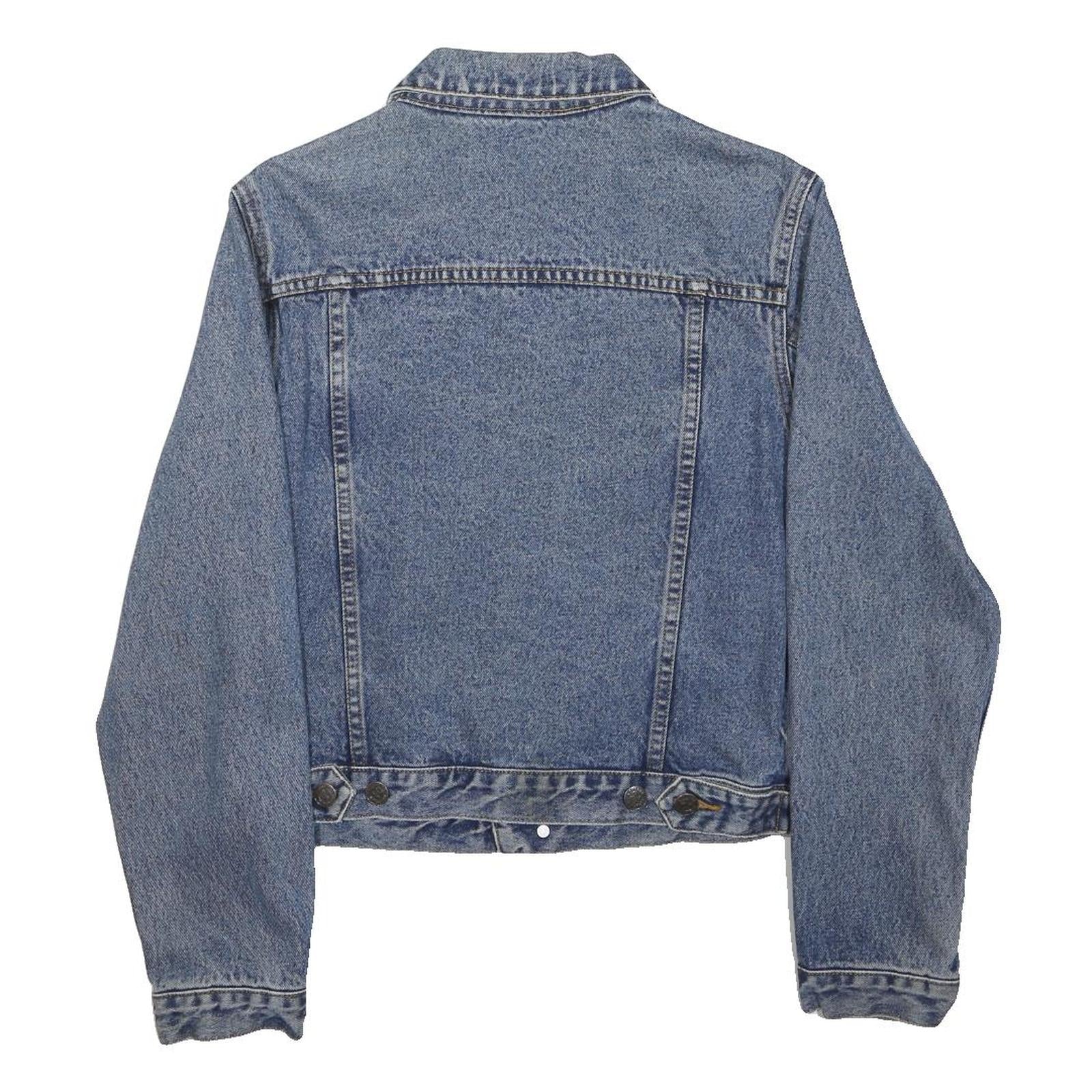 ATTITUDE Womens Blue Denim Jacket S Denim Button Casual Outerwear
