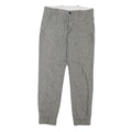LEVI'S Womens Grey Cotton Blend Regular Fit Tapered Leg Trousers W30 L25 Casual
