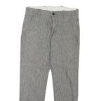 LEVI'S Womens Grey Cotton Blend Regular Fit Tapered Leg Trousers W30 L25 Casual