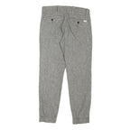 LEVI'S Womens Grey Cotton Blend Regular Fit Tapered Leg Trousers W30 L25 Casual