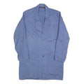 PECHEUR Mens Blue Cotton Button Jacket M Plain Classic Workwear Casual