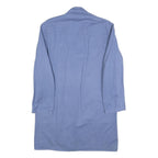 PECHEUR Mens Blue Cotton Button Jacket M Plain Classic Workwear Casual