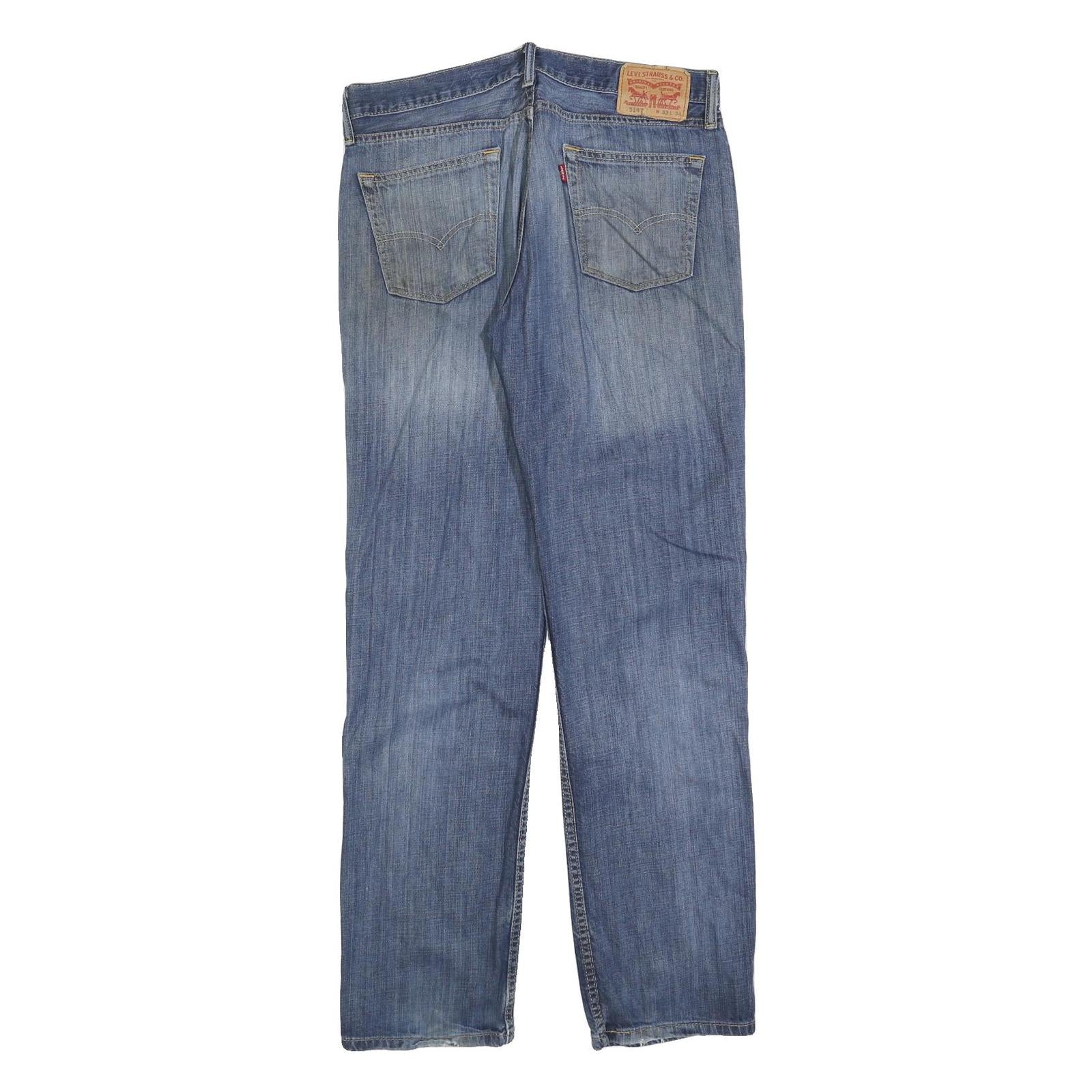 LEVI'S 514 Classic Mens Jeans Blue Classic Straight Denim Medium W33 L34