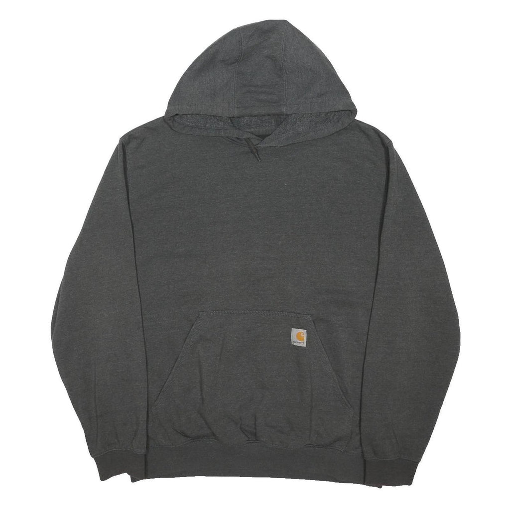 CARHARTT Mens Grey Pullover Hoodie L Workwear Casual Cotton Blend