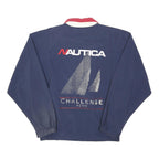 NAUTICA Mens Navy & Red Challenge Zip Jacket M Nylon Sport Casual