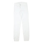 GUESS Womens White Slim Skinny Denim Jeans Cotton Blend Zip W26 L31 Stylish