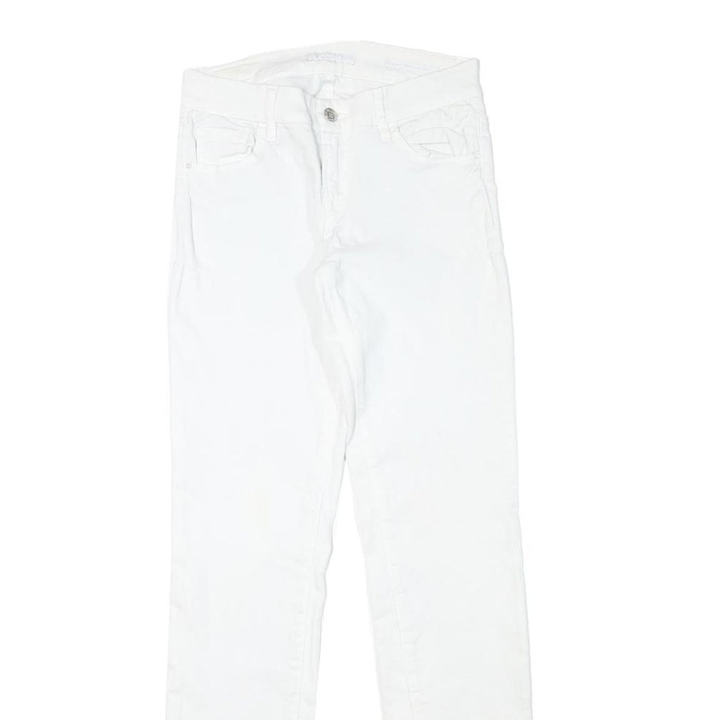 GUESS Womens White Slim Skinny Denim Jeans Cotton Blend Zip W26 L31 Stylish