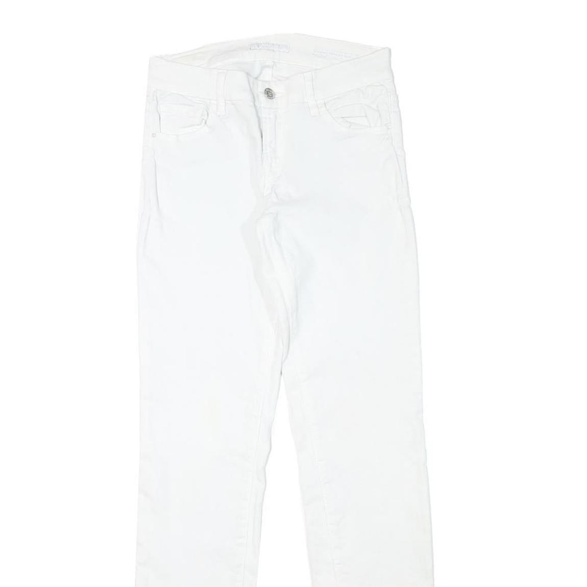 GUESS Womens White Slim Skinny Denim Jeans Cotton Blend Zip W26 L31 Stylish