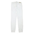 GUESS Womens White Slim Skinny Denim Jeans Cotton Blend Zip W26 L31 Stylish