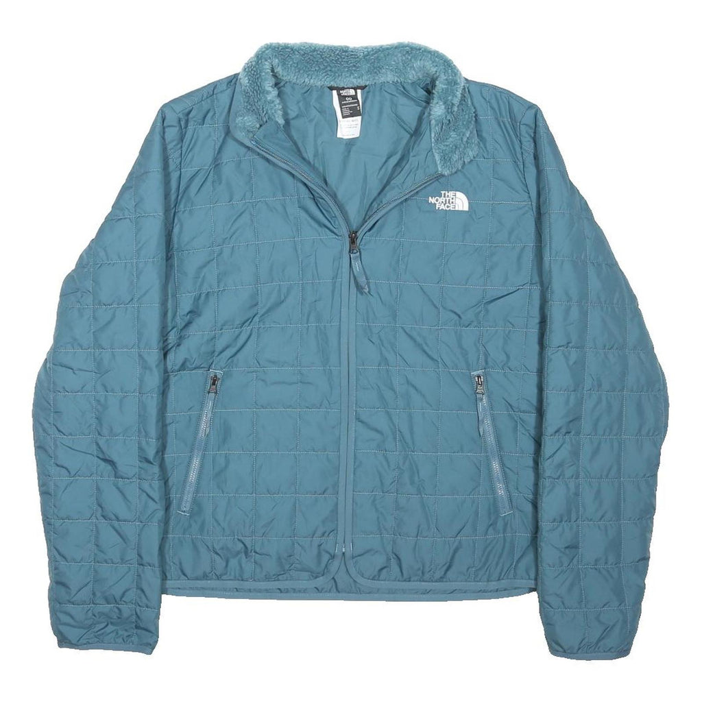 THE NORTH FACE Womens Blue Jacket M Polyester Blend Zip Quilted Lightweight