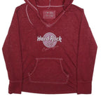 HARD ROCK CAFE Womens Red Hoodie M Cotton Blend Pullover Casual