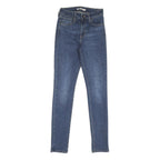 LEVI'S 721 Womens Jeans Blue Slim Skinny Denim Medium W26 L30 Stretch Zip