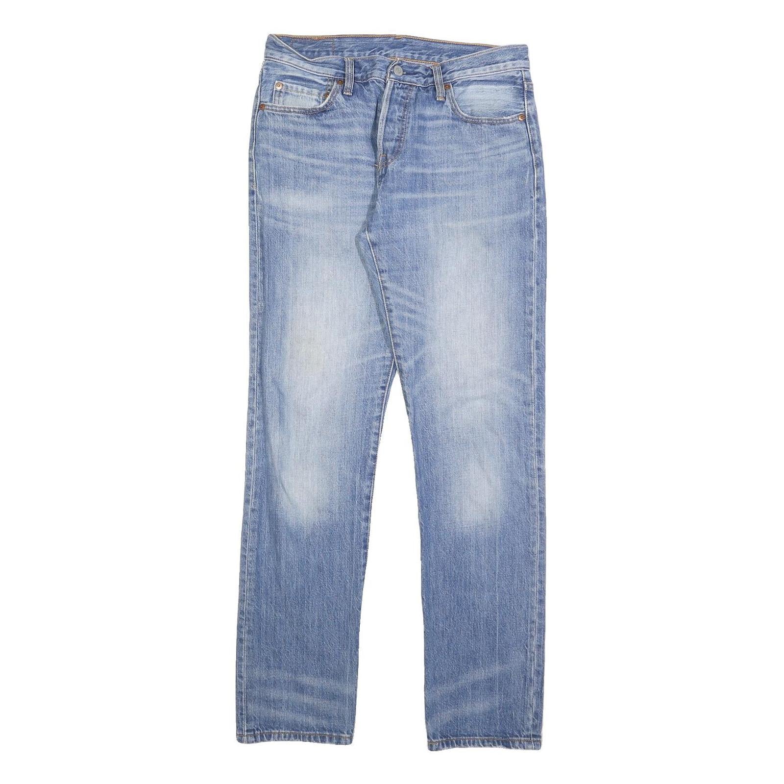 LEVI'S 501 Mens Jeans Blue Regular Straight Denim Medium W27 L32 Classic Fit