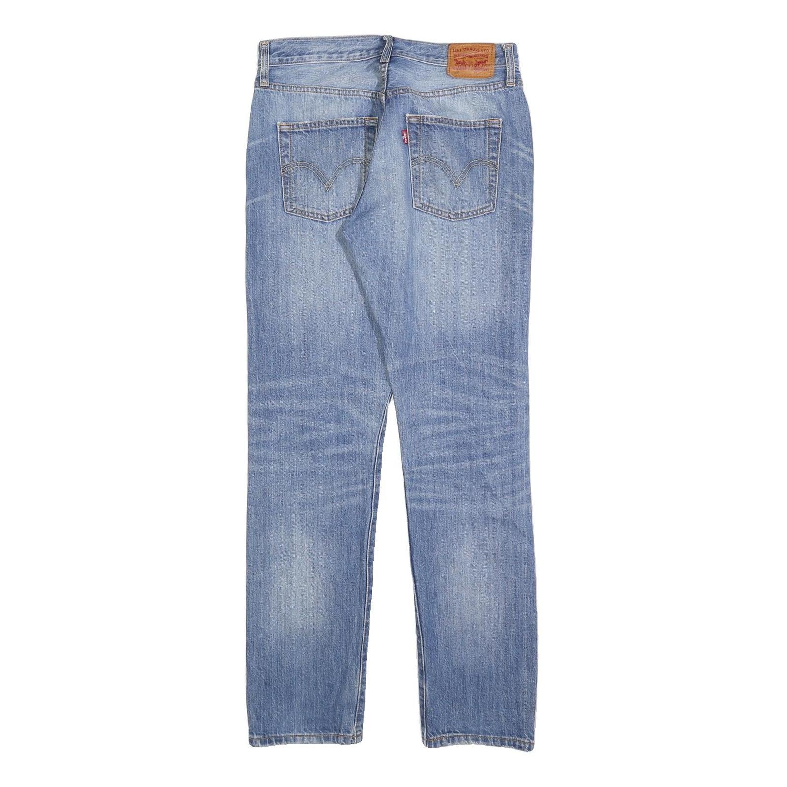 LEVI'S 501 Mens Jeans Blue Regular Straight Denim Medium W27 L32 Classic Fit