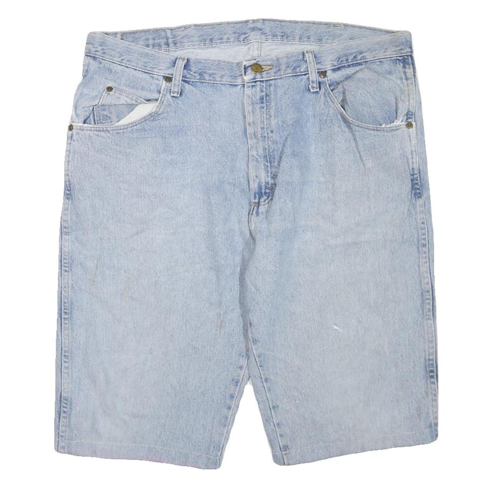 WRANGLER Womens Light Blue Denim Casual Shorts XL W40 Classic Fit Cotton Blend