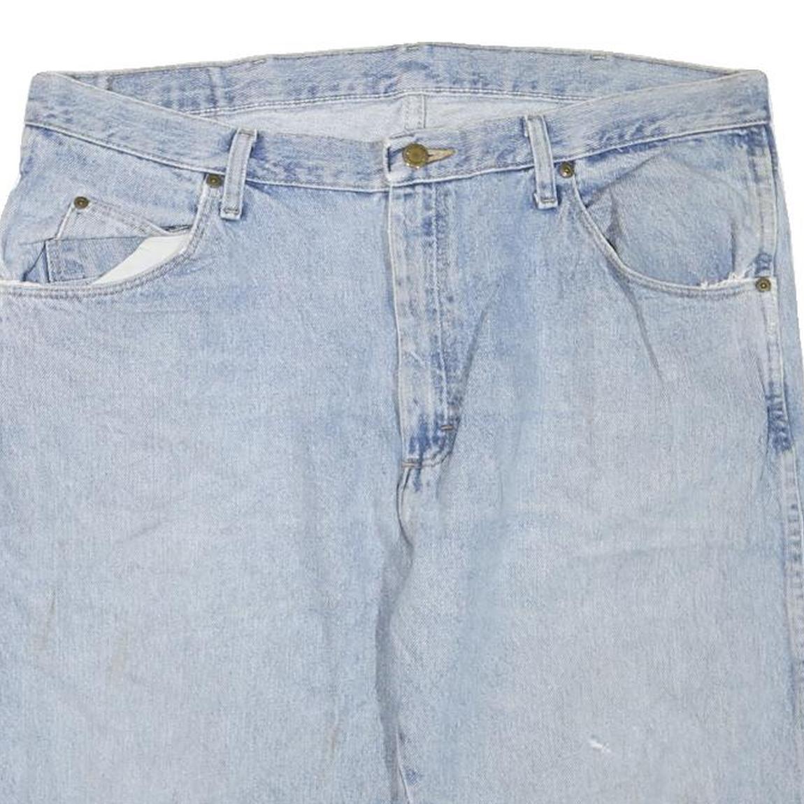 WRANGLER Womens Light Blue Denim Casual Shorts XL W40 Classic Fit Cotton Blend