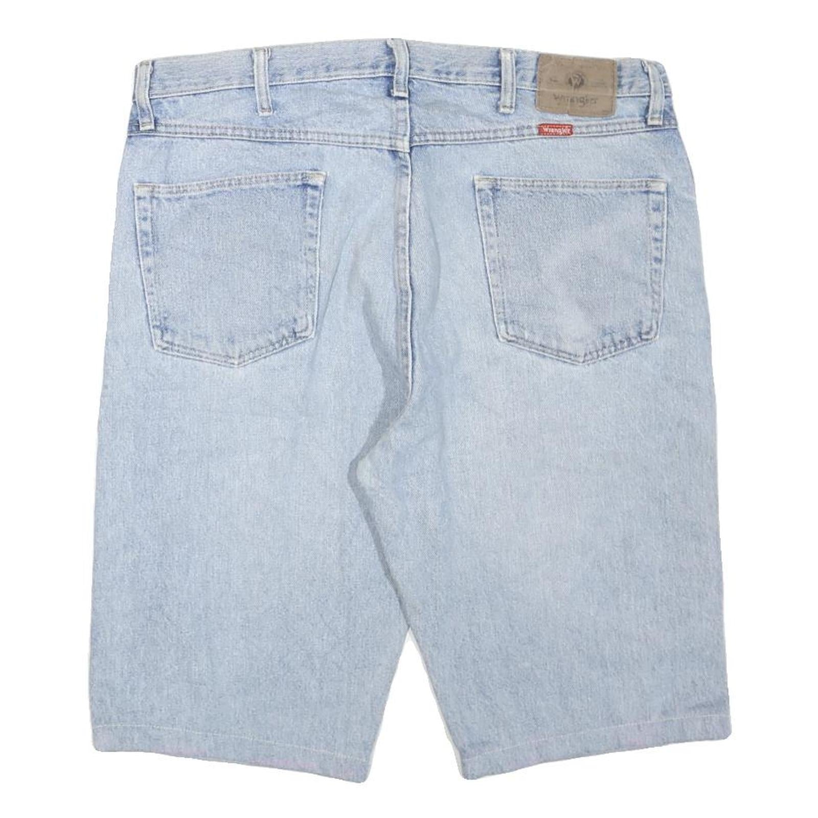 WRANGLER Womens Light Blue Denim Casual Shorts XL W40 Classic Fit Cotton Blend