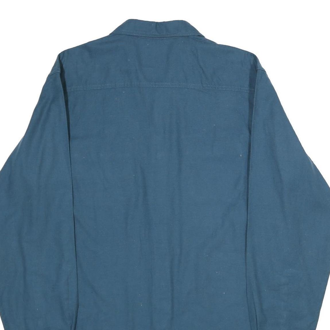 RED HEAD Mens Blue Cotton Shirt L Casual Workwear Button Pockets