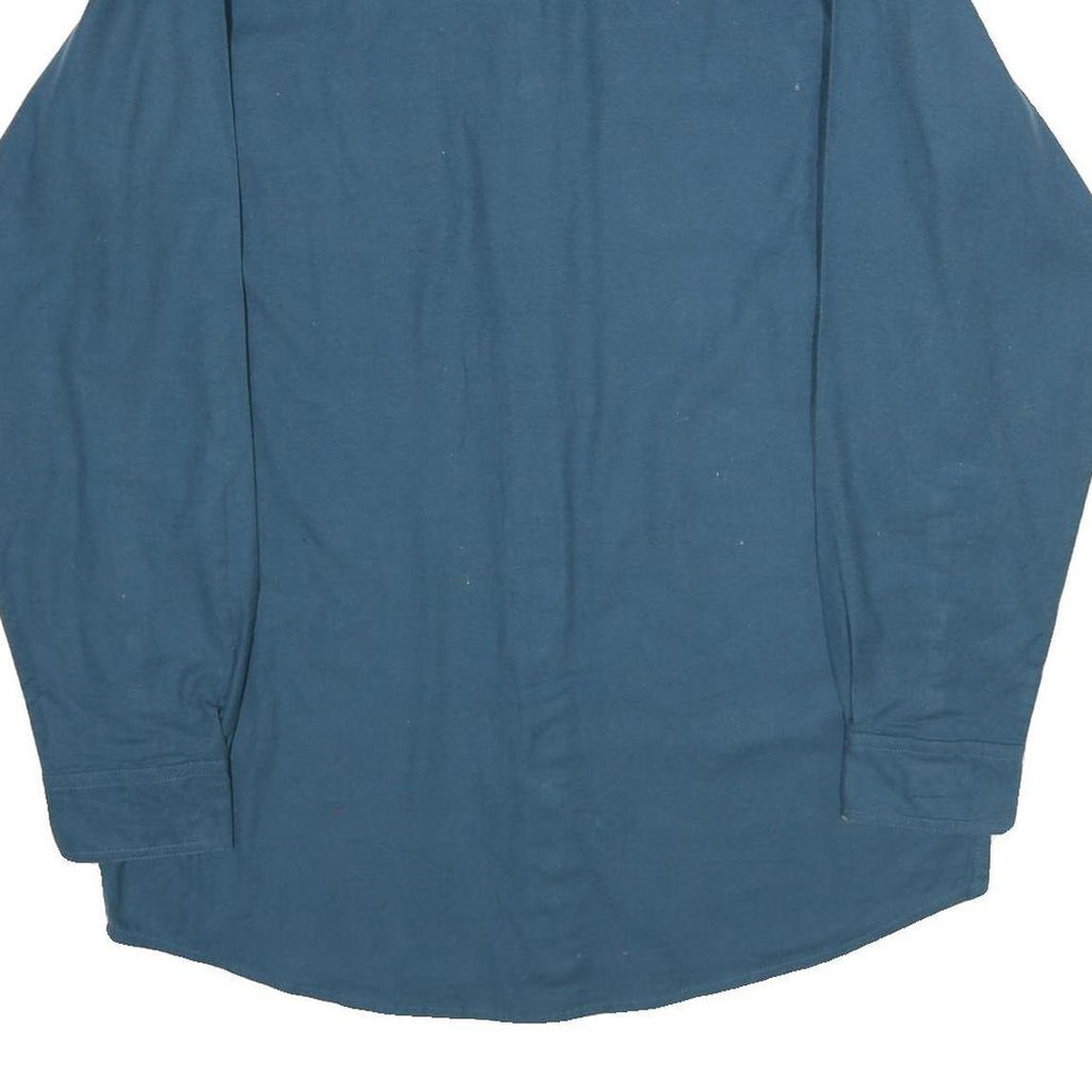 RED HEAD Mens Blue Cotton Shirt L Casual Workwear Button Pockets