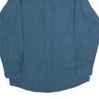 RED HEAD Mens Blue Cotton Shirt L Casual Workwear Button Pockets