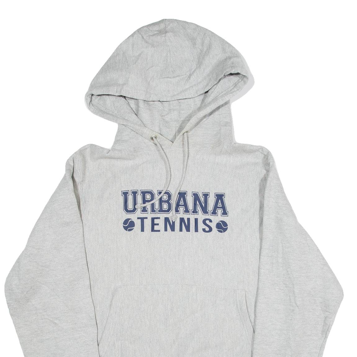 CHAMPION REVERSE WEAVE Urbana Tennis Womens Grey Hoodie USA S
