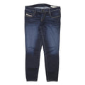 DIESEL Womens Slim Blue Denim Jeans W33 L27 Zip Cotton Blend Stylish Fit