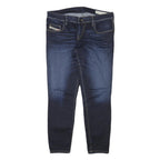 DIESEL Womens Slim Blue Denim Jeans W33 L27 Zip Cotton Blend Stylish Fit