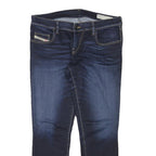 DIESEL Womens Slim Blue Denim Jeans W33 L27 Zip Cotton Blend Stylish Fit
