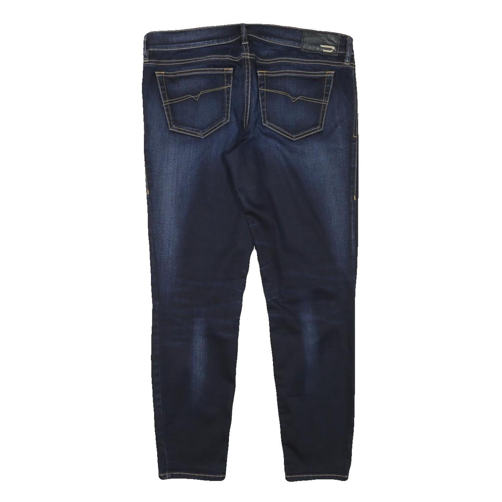 DIESEL Womens Slim Blue Denim Jeans W33 L27 Zip Cotton Blend Stylish Fit