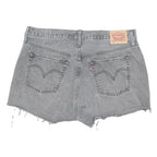 LEVI'S Womens Shorts Grey Casual Denim Cut-Off L W36 Frayed Hem Distressed