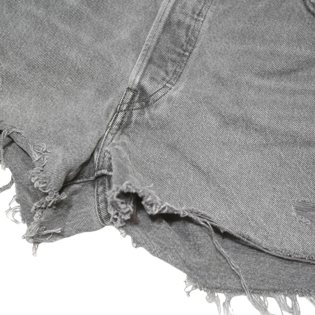 LEVI'S Womens Shorts Grey Casual Denim Cut-Off L W36 Frayed Hem Distressed