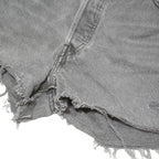 LEVI'S Womens Shorts Grey Casual Denim Cut-Off L W36 Frayed Hem Distressed