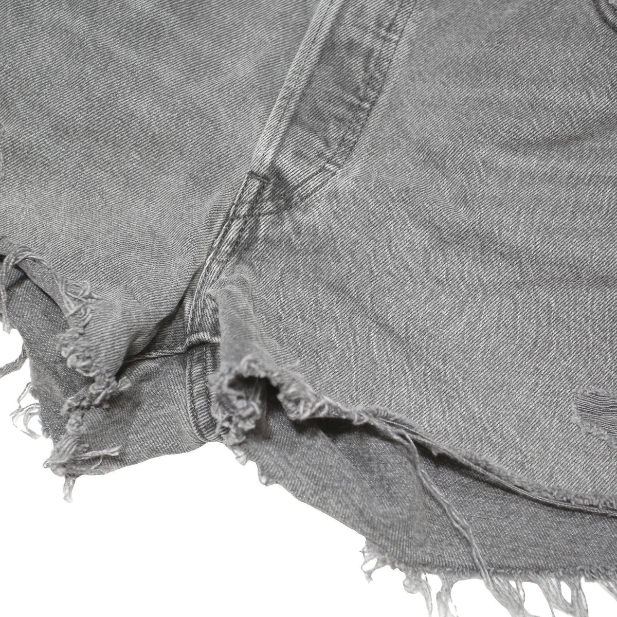 LEVI'S Womens Shorts Grey Casual Denim Cut-Off L W36 Frayed Hem Distressed