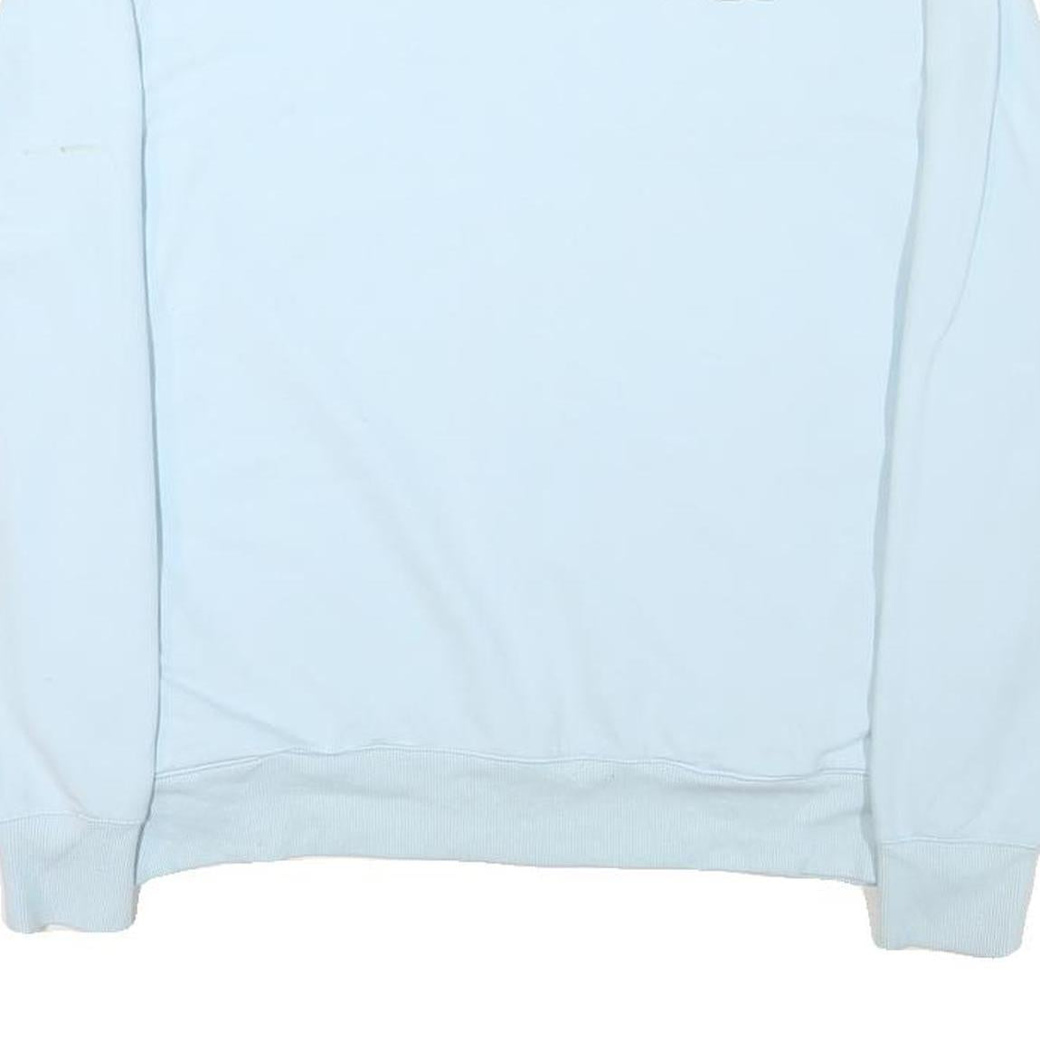 FILA Mens Blue Crew Neck L Cotton Blend Pullover Sweatshirt Logo Embroidered