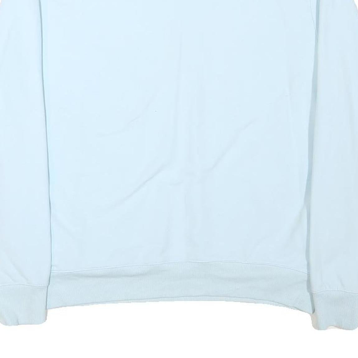 FILA Mens Blue Crew Neck L Cotton Blend Pullover Sweatshirt Logo Embroidered