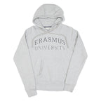Mens Grey Erasmus University Cotton Pullover Hoodie XS Lightweight Casual