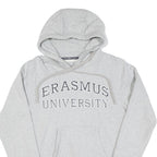 Mens Grey Erasmus University Cotton Pullover Hoodie XS Lightweight Casual