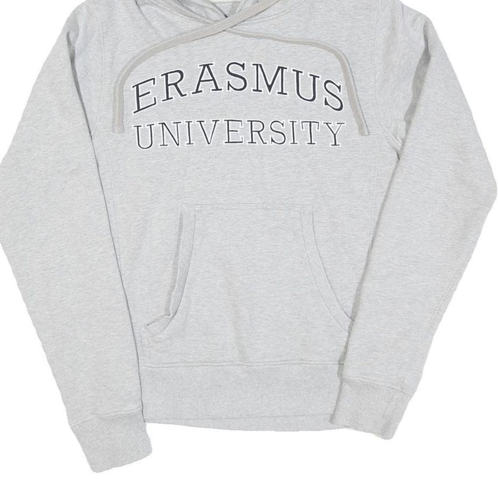 Mens Grey Erasmus University Cotton Pullover Hoodie XS Lightweight Casual