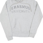 Mens Grey Erasmus University Cotton Pullover Hoodie XS Lightweight Casual
