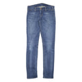 LEVI'S Womens Jeans Blue Slim Skinny Denim Medium W28 L30 Stretch Zip Fastening