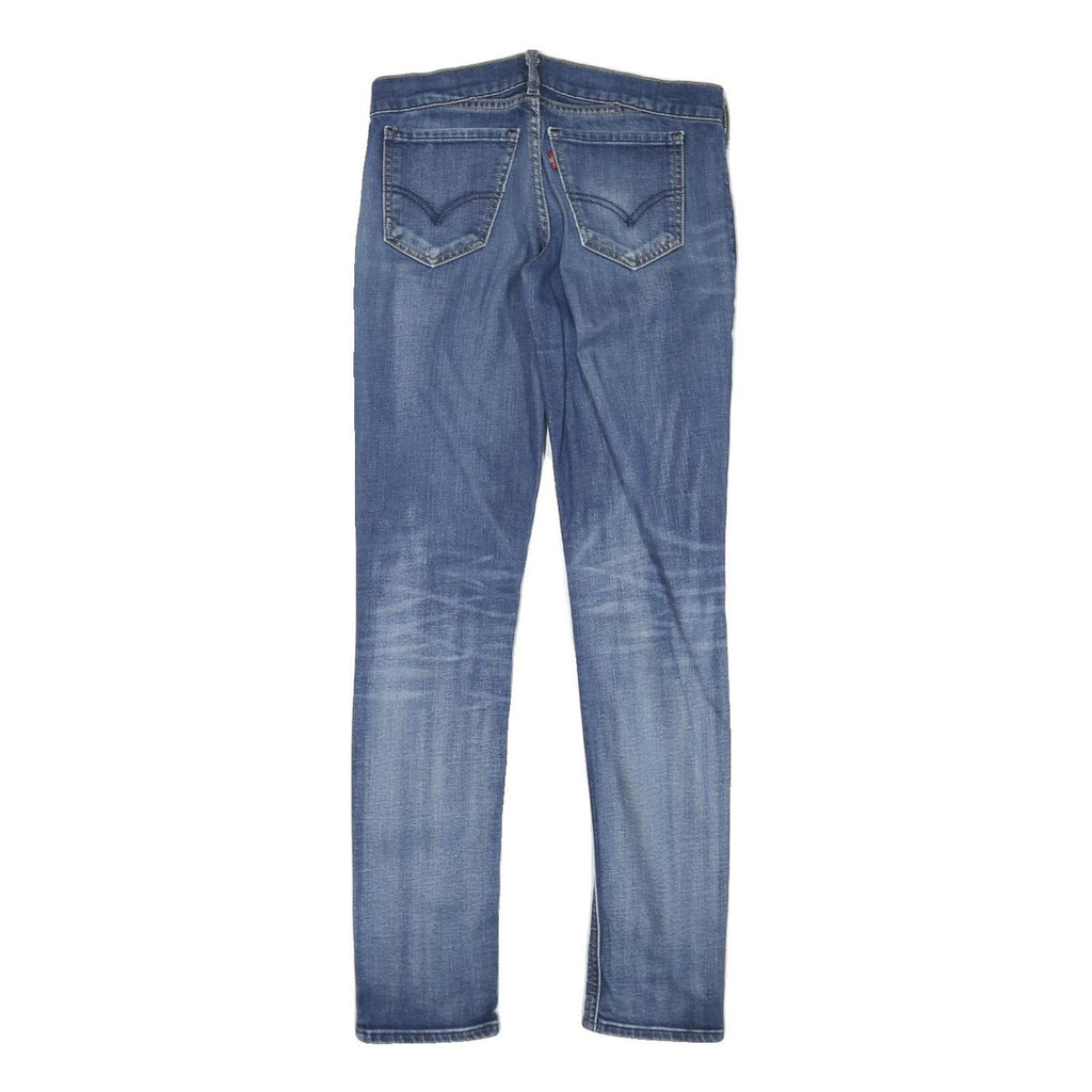 LEVI'S Womens Jeans Blue Slim Skinny Denim Medium W28 L30 Stretch Zip Fastening