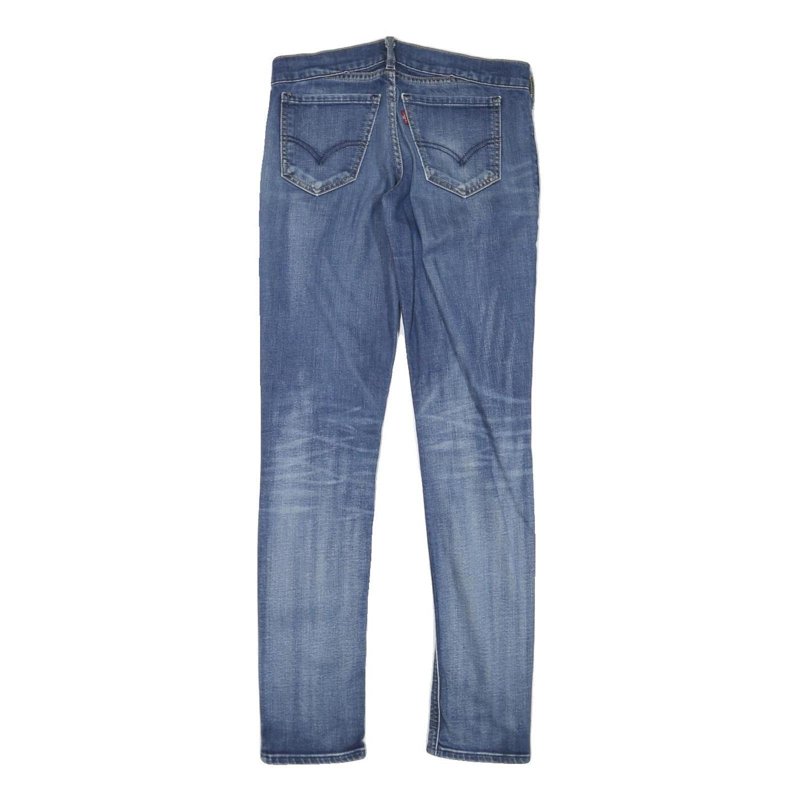LEVI'S Womens Jeans Blue Slim Skinny Denim Medium W28 L30 Stretch Zip Fastening