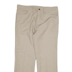 WRANGLER Mens Beige Regular Straight Trousers W36 L29 Classic Zip Closure