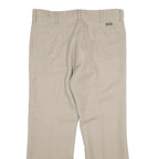 WRANGLER Mens Beige Regular Straight Trousers W36 L29 Classic Zip Closure