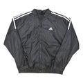 ADIDAS Womens Black Polyester Blend Zip Jacket M Plain Sportswear Lightweight