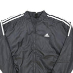 ADIDAS Womens Black Polyester Blend Zip Jacket M Plain Sportswear Lightweight