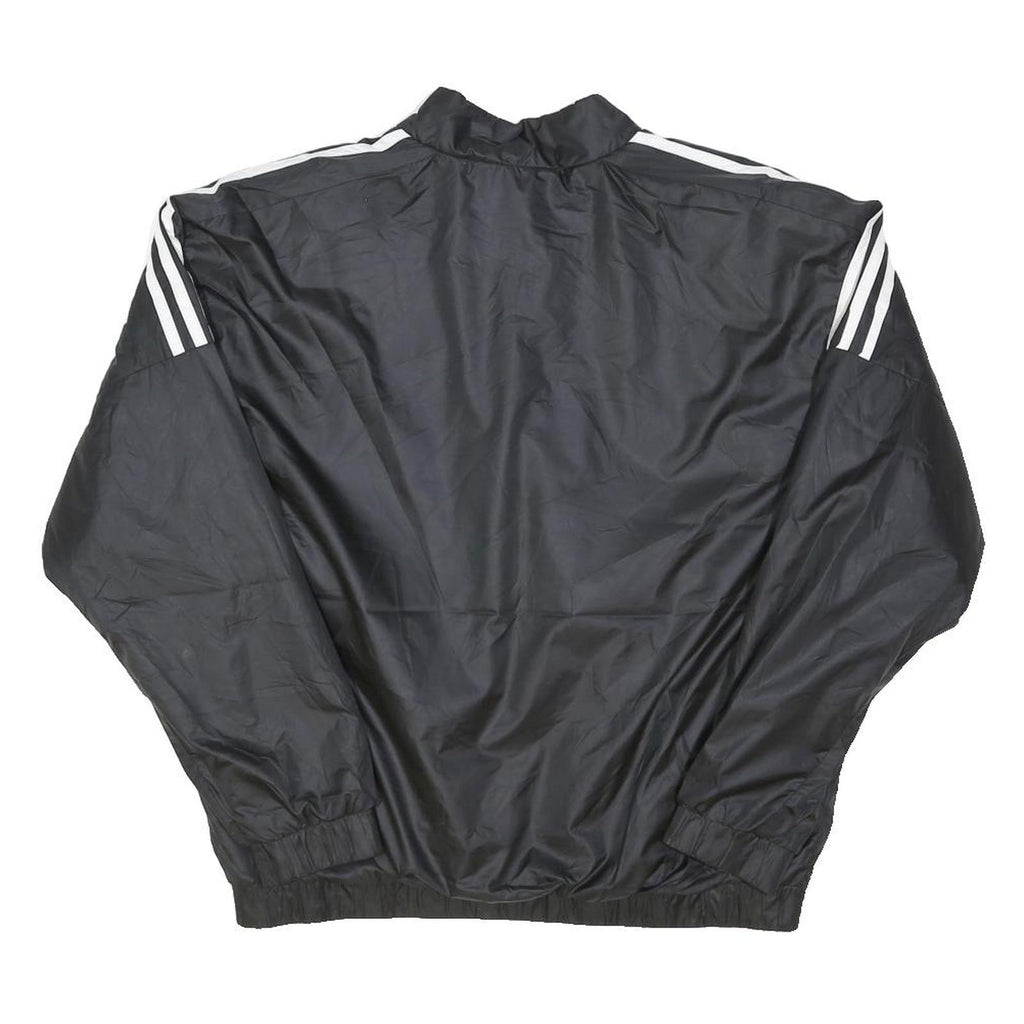 ADIDAS Womens Black Polyester Blend Zip Jacket M Plain Sportswear Lightweight
