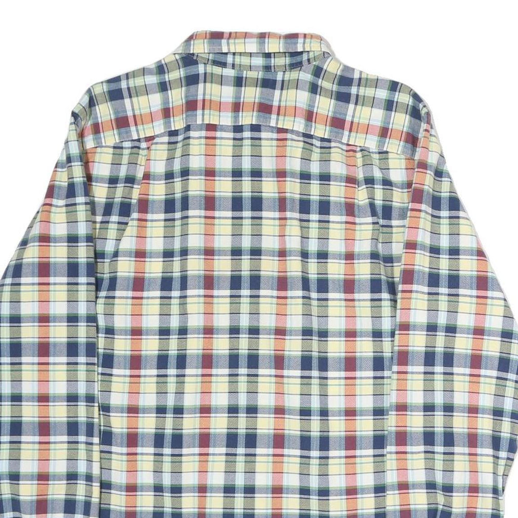 NAUTICA Mens Blue & Red Check Shirt M Classic Cotton Button-Down Long Sleeve