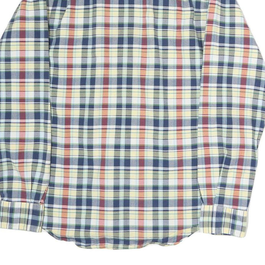 NAUTICA Mens Blue & Red Check Shirt M Classic Cotton Button-Down Long Sleeve