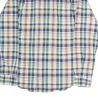NAUTICA Mens Blue & Red Check Shirt M Classic Cotton Button-Down Long Sleeve
